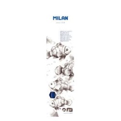 Milan Graphite Art Pencils Thick Lead 2B Pack 3 Milan Graphite Art Pencils Thick Lead 2B Pack 3
