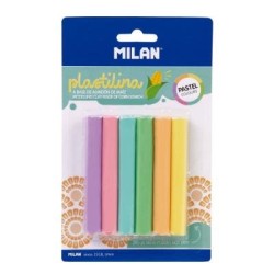 Milan Plastilina Modelling Clay Pastel 6 Colours Milan Plastilina Modelling Clay Pastel 6 Colours