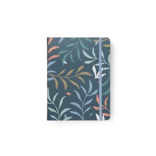 Filofax Notebook A5 Refillable Lined Botanical Blue