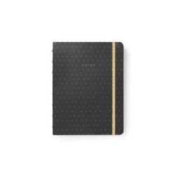Filofax Notebook A5 Refillable Lined Moonlight Black Filofax Notebook A5 Refillable Lined Moonlight Black