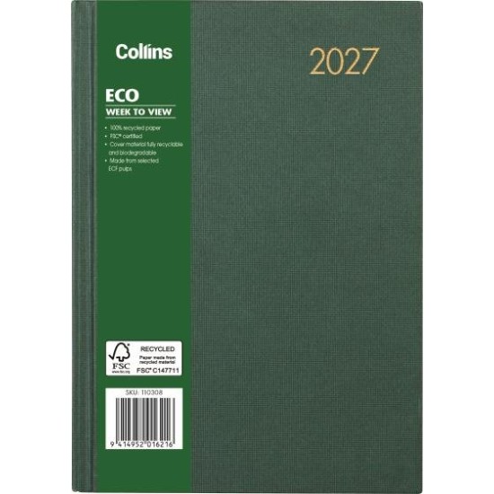 DIARIES 2027 Collins Diary Eco A53 Week Per View 2027 page: 27