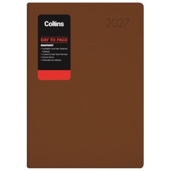 DIARIES 2027 Collins Diary Rhapsody A51 Day To Page Cappuccino 2027 page: 18