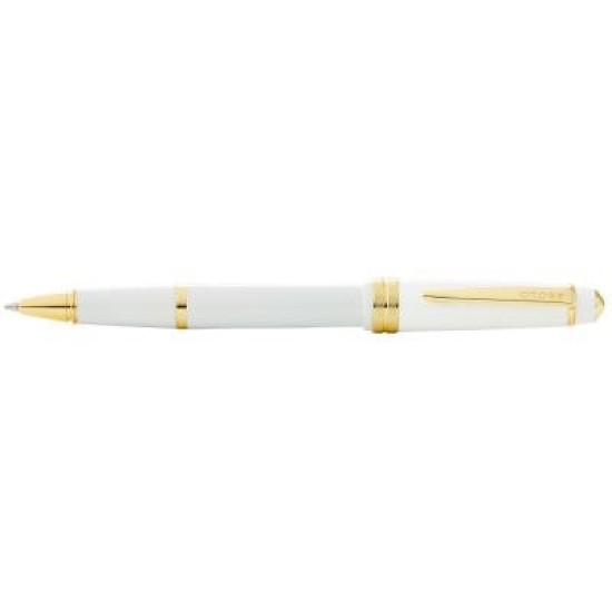 Cross Bailey Light Polished White Resin and Gold Tone Rollerball