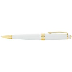 Cross Bailey Light Polished White Resin and Gold Tone Ballpoint Cross Bailey Light Polished White Resin and Gold Tone Ballpoint