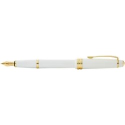 Cross Bailey Light Polished White Resin and Gold Tone Fountain Pen M Cross Bailey Light Polished White Resin and Gold Tone Fountain Pen M