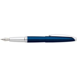 Cross ATX Translucent Blue Lacquer Medium Nib Fountain Pen Cross ATX Translucent Blue Lacquer Medium Nib Fountain Pen