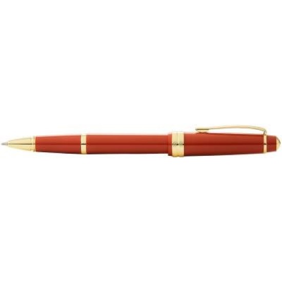 Cross Bailey Light Polished Amber Resin and Gold Tone Rollerball
