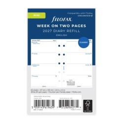 DIARIES 2027 Filofax Refill Classic Week To View Mini 2027 page: 8