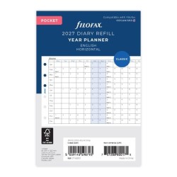 DIARIES 2027 Filofax Refill Year Planner Horizontal Pocket 2027 page: 8