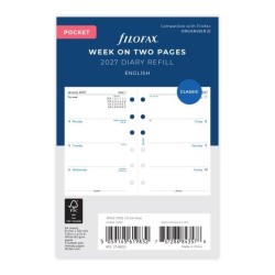 DIARIES 2027 Filofax Refill Classic Week To View Pocket 2027 page: 8