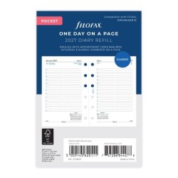 DIARIES 2027 Filofax Refill Classic Day Per Page With Appointments Pocket 2027 page: 8