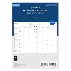DIARIES 2027 Filofax Refill Classic Month To View A5 2027 page: 8