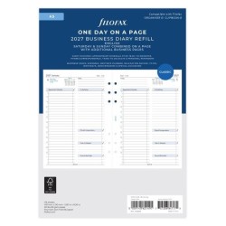 DIARIES 2027 Filofax Refill Business Day Per Page A5 2027 page: 8