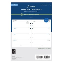 DIARIES 2027 Filofax Classic Refill Recycled Week to View Diary A5 2027 page: 8 DIARIES 2027 Filofax Classic Refill Recycled Week to View Diary A5 2027 page: 8
