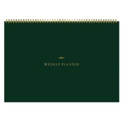 DIARIES 2027 Collins A4 Designer Desk Pad Week to View 50 Sheets Executive Green Undated page: 52