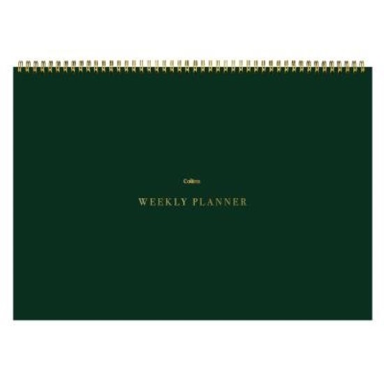 DIARIES 2027 Collins A4 Designer Desk Pad Week to View 50 Sheets Executive Green Undated page: 52
