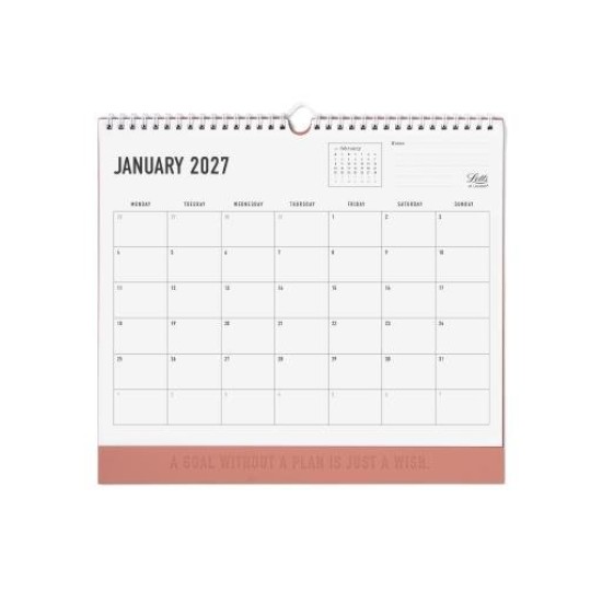 DIARIES 2027 Letts of London Wall Calendar Conscious 300x270mm Clay 2027 page: 59