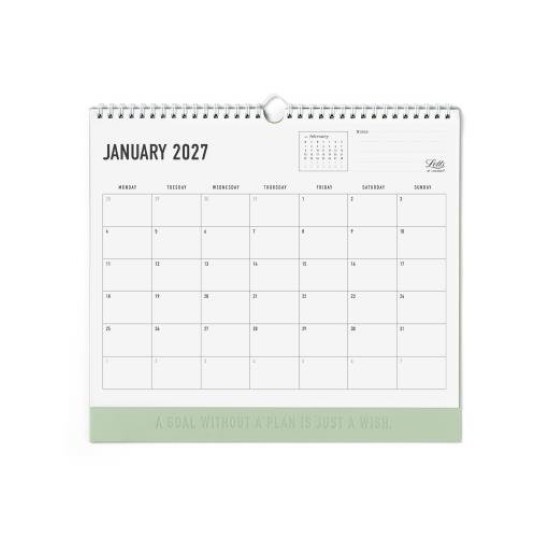 DIARIES 2027 Letts of London Wall Calendar Conscious 300x270mm Sage 2027 page: 59