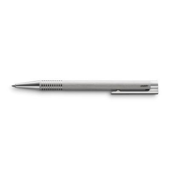 Lamy Logo Ballpoint Pen Brushed Steel (206) REFILL WITH: M16  + GB: V60
