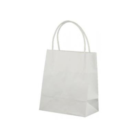 X-Small WHITE Twist Handle Paper Gift Bags