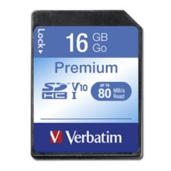 Verbatim Premium SDHC Class 10 Card 16GB Verbatim Premium SDHC Class 10 Card 16GB