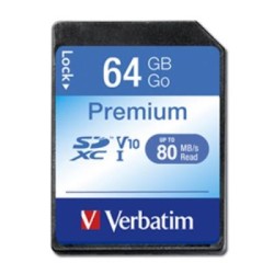 Verbatim Premium SDXC Class 10 Card 64GB Verbatim Premium SDXC Class 10 Card 64GB