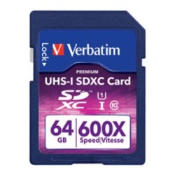 Verbatim Premium+ SDXC UHS-I 600x Card 64GB Verbatim Premium+ SDXC UHS-I 600x Card 64GB