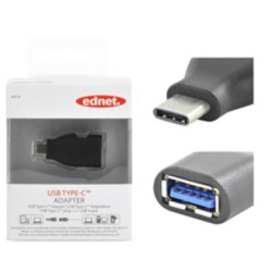 Ednet USB 3.1 Type-C (M) to USB Type A (F) Adapter