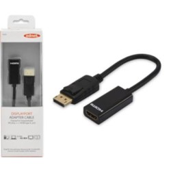 Ednet DisplayPort v1.1 (M) to HDMI Type A (F) 0.15m Adapter Cable Ednet DisplayPort v1.1 (M) to HDMI Type A (F) 0.15m Adapter Cable