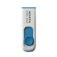ADATA C008 Retractable USB 2.0 64GB White/Blue Flash Drive