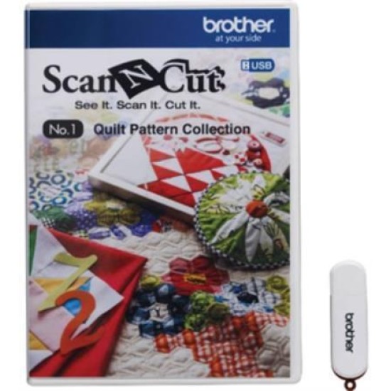 Brother CAUSB1  Scan N Cut Fabric - USB Number 1 Quilt Pattern