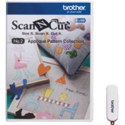 Brother CAUSB2  Scan N Cut Fabric - USB Number 2 Applique Pattern