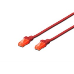 Digitus UTP CAT6 Patch Lead -  0.5M Red