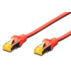Digitus S-FTP CAT6A Patch Lead - 0.5M Red Digitus S-FTP CAT6A Patch Lead - 0.5M Red