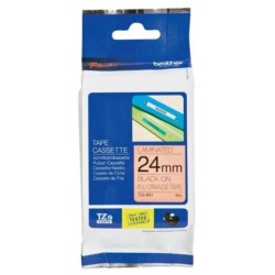 Brother TZe-B51 24mm x 8m Black on Orange Fluro Tape