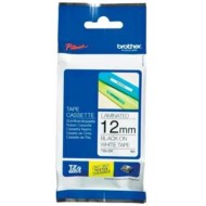 Brother TZe-231 12mm x 8m Black on White Tape  Non-Laminated