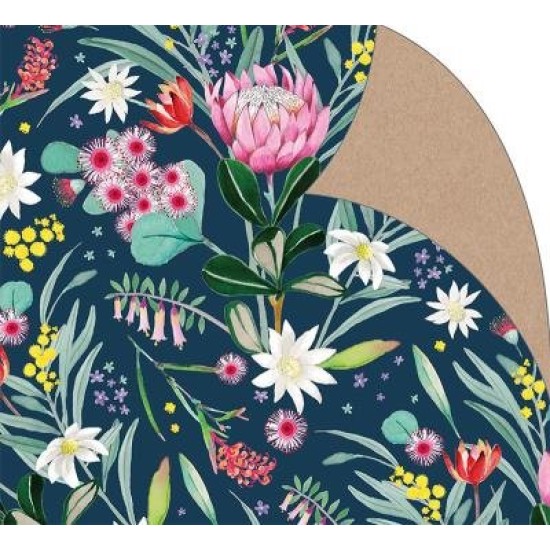 WRAP FOLDED BOTANIC ON NAVY