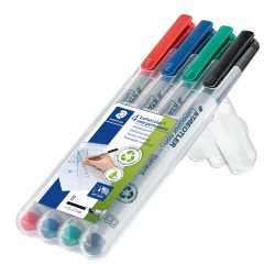 Lumocolor® non-permanent broad - wallet 4 asst colours Lumocolor® non-permanent broad - wallet 4 asst colours