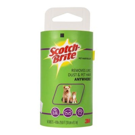 Scotch-Brite Pet Lint Roller Refill 837RF 56 Sheet