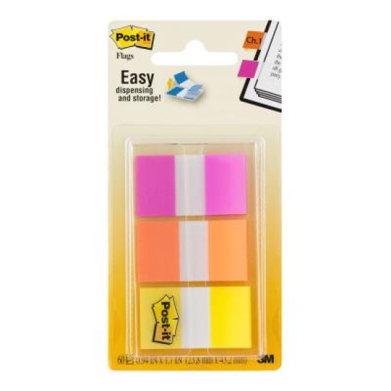 Post-it Flags 680-OLP 25x43mm Assorted, Pack of 3