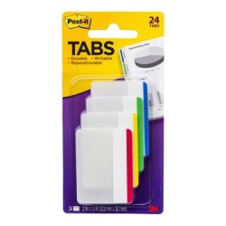 Post-it Tabs 686F-1 50x38mm Primary, Pack of 4