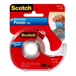 Scotch Removable Poster Tape 109S 19mmx3.8m on dispenser Scotch Removable Poster Tape 109S 19mmx3.8m on dispenser