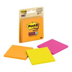 Post-it Super Sticky Notes 3321-SSAU 76x76mm Energy (Rio), Pack of 3