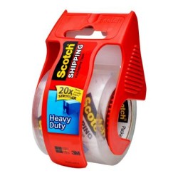 Scotch Heavy Duty 142 Shipping Tape 50.8mm x 20m Clear on Dispenser Scotch Heavy Duty 142 Shipping Tape 50.8mm x 20m Clear on Dispenser