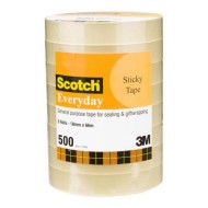 Scotch Sticky Tape 502 18mmx66m, Pack of 8