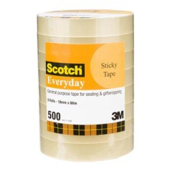 Scotch Sticky Tape 502 18mmx66m, Pack of 8