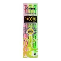 Pilot Frixion Light Erasable Highlighter, Pack of 3 (SW-FL-S3) HS