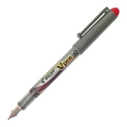 Pilot V-Pen Fountain Pen Medium Red (SVP-4M-R) Pilot V-Pen Fountain Pen Medium Red (SVP-4M-R)