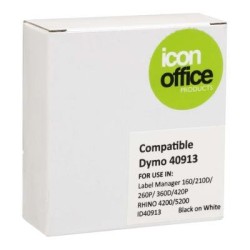 Icon Compatible Dymo D1 Label Tape 9mmx7m Black on White