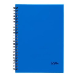 Icon Spiral Notebook A5 PP Cover Blue 200 pg Icon Spiral Notebook A5 PP Cover Blue 200 pg